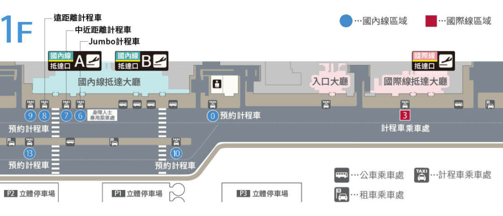那霸機場計程車乘車處